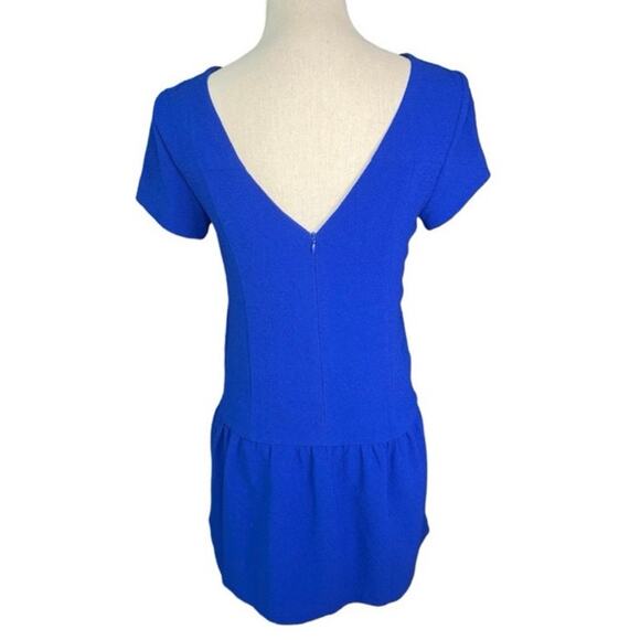 CO Blue drop waist Mini Dress preppy academia cosplay minimalist casual spring - Picture 4 of 6